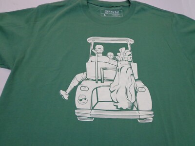 F. King Golf  Dad &  Son Green  Tee T  shirt - Size Large