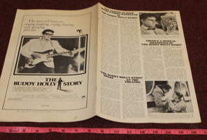 1981 Vintage Buddy Holly Story Gary Busey Press Kit Clean Photos Articles