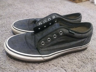 grey vans no laces
