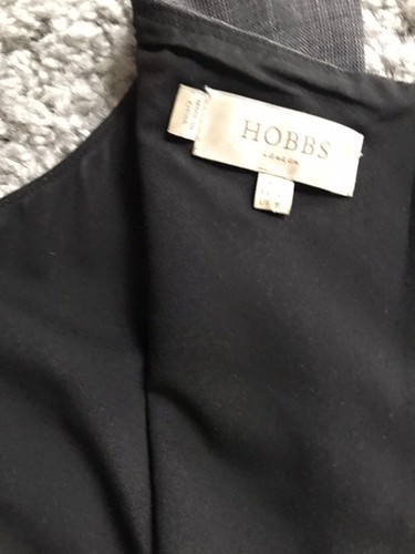 Hobbs Dress shift Prince of Wales check Gray classic office Wool blend UK 12 M - Picture 6 of 13