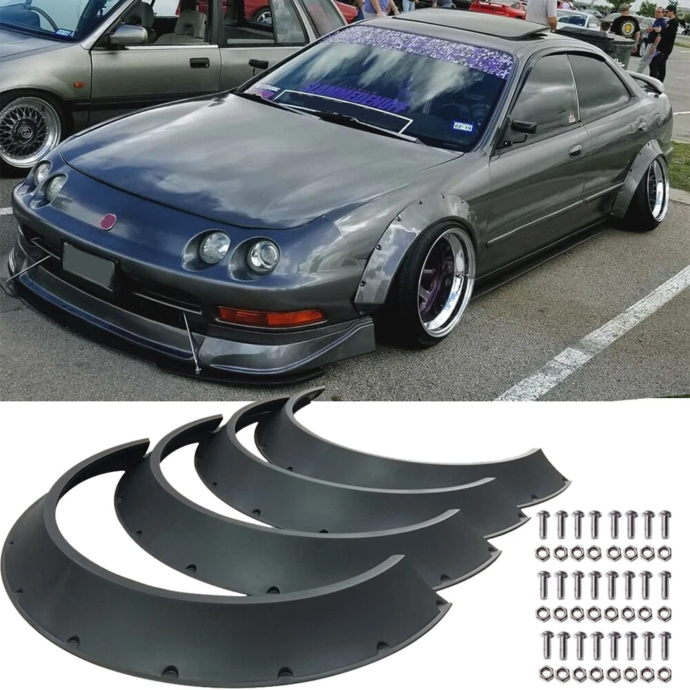 4X Carbon Fender Flares Extra Wide JDM Wheel Arches For Acura