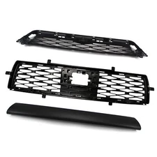 For 2021-2023 Toyota 4Runner TRD PRO Front Bumper Upper Grille + Lower Grill Set