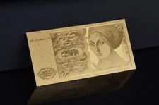 20 MARK / DM - GOLD BANKNOTE - 24 KARAT VERGOLDET - SEHR SELTEN