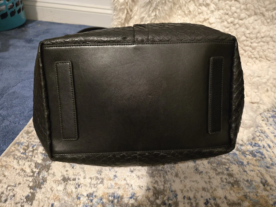 ALLSAINTS Allington Small Croc Embossed Leather Tote - Image 4 of 4