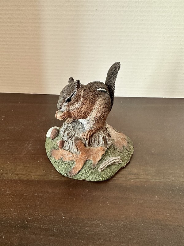 Vintage 1990 Gary Stevenson Wildlife Artist - Chipmunk Sculpture Figurine LE500