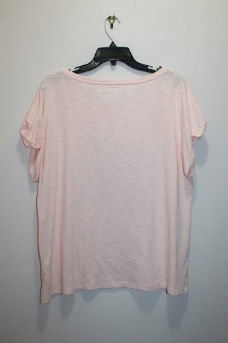 TALBOTS MUJER CAMISETA INFORMAL FLORAL RUBOR ROSA JASPEADO Y MULTICOLOR TALLA XL - Imagen 6 de 6