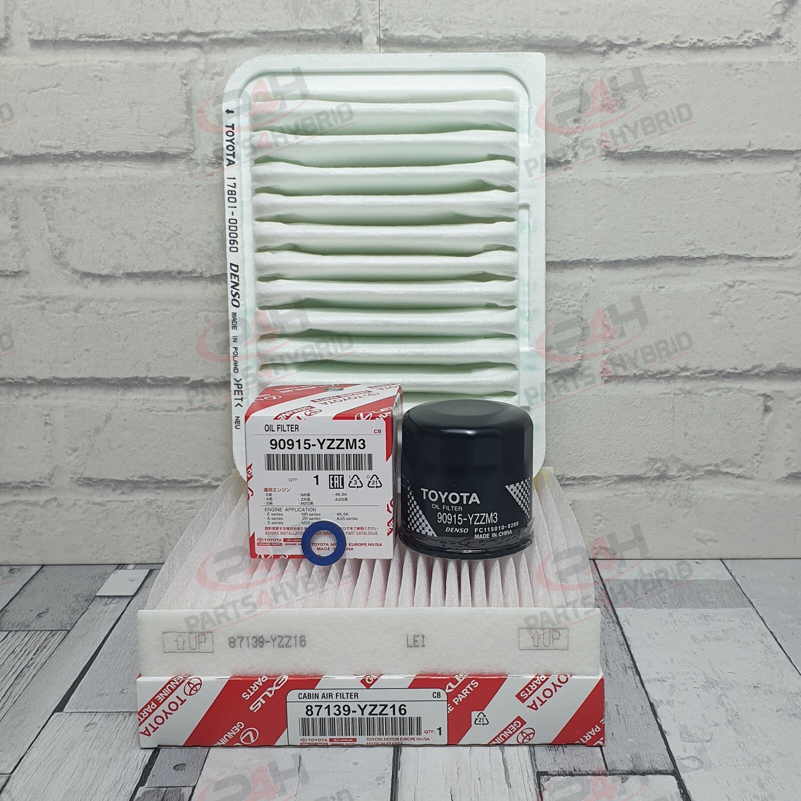 GENUINE TOYOTA YARIS SERVICE FILTERS NSP131 1.5L 2014-2020 ALL FILTERS & WASHER