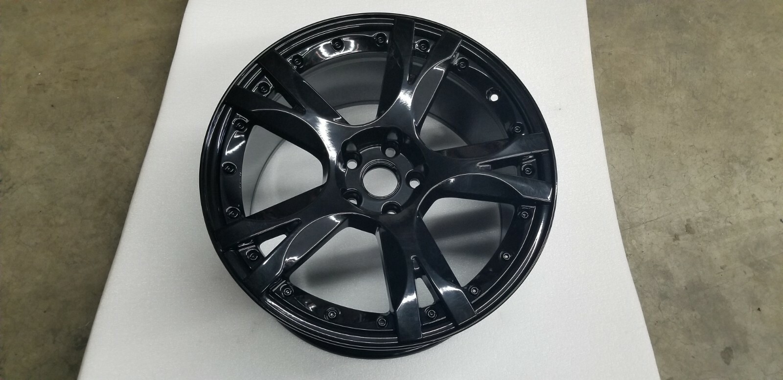 LAMBORGHINI GALLARDO CALLISTO FRONT WHEEL RIM  GLOSS BLACK OEM 