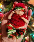 One Of A Kind Original Hand Sculpted Polymer Clay Baby Doll, Christmas, Boy — photo 2