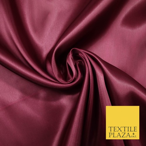 Plain Solid Smooth Shiny Lightweight Poly Satin Fabric Dress Lining Material 58" - Picture 24 of 43