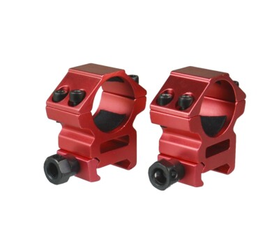 1'' inch weaver scope mounts low profile aluminum anodized Red Color