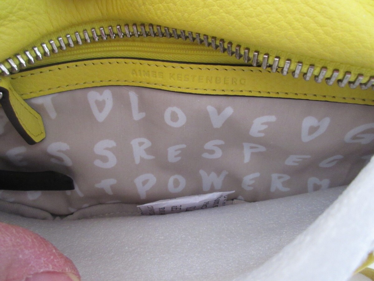 Aimee Kestenberg Milan Yellow Leather BUM BAG Fanny Pack  display picture 3