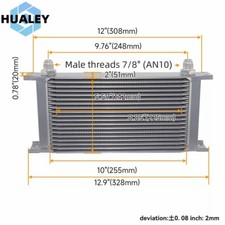 19 Row 10an Aluminum Engine Transmission Oil Cooler -silver Fit For Universal 19 Row 10an Aluminum Engine Transmission Oil Cooler -silver Fit For Universal