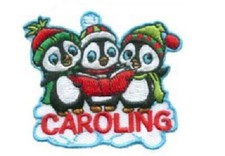 Girl Boy Cub Christmas CAROLING Fun Patches B...