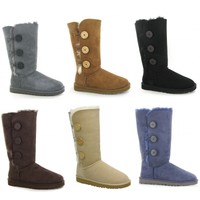 Ugg Australia Bailey Button Triplet Sheepskin Womens Boots Ugg Australia Bailey Button Triplet Sheepskin Womens Boots