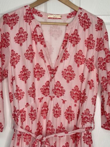 Abito donna Wayward Fancies Eshakti XL rosa rosso floreale con cintura e tasche a strati - Foto 4 di 15