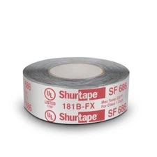 Shurtape SF 686 UL ShurMASTIC Butyl Foil HVAC Tape 2" x 33.3 Yards