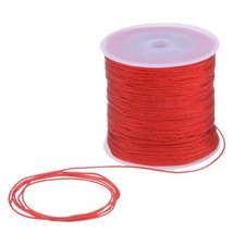 1mm Nylon Satin Cord 109 Yards Bracelet String Beading Thread, Red