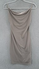 Wearever Dress Womens Small Club Bodycon Mini Cowl Neck Backless Y2K Vintage