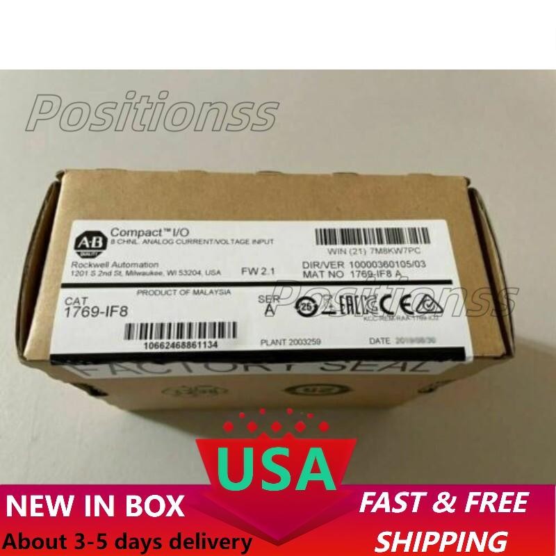 1769IF8 New Sealed AB 1769-IF8 CompactLogix 8 Pt Analog Input Module US Free Tax