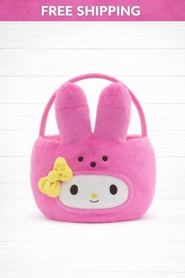 HELLO KITTY MY MELODY PEEPS JUMBO SIZE Easter Bunny Basket W/Handle! - 9'' X 15''