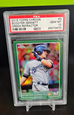 2015 Topps Chrome GREEN Refractor #3 SCOOTER GENNETT 27/99 PSA 10 GEM MINT