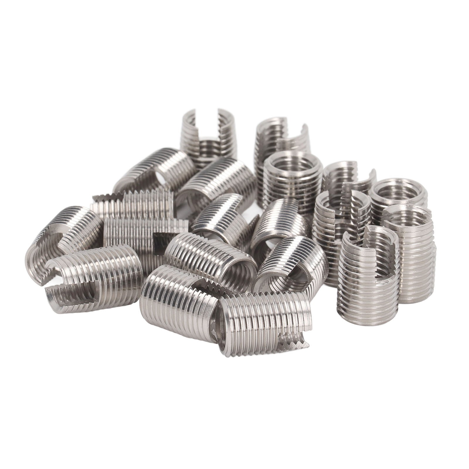 // 20Pcs Slotted Self Tapping Threaded Insert Strong Tensile Strength For Automo