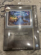 Dimensions Gold Collection Northern Night Moose Aurore Cross Stitch Kit