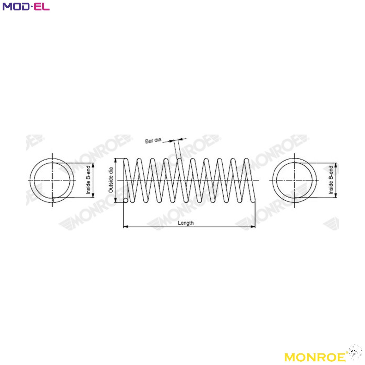 1x Coil Spring (Single) Rear SP4507 Monroe Suspension MN101522 - Image 3