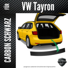 Ladekantenschutz Lackschutzfolie für  VW Tayron 3D Carbon Schwarz
