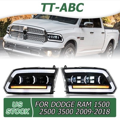 TT-ABC Led Projector Headlight For 2009-2018 Dodge Ram 1500 2500 3500 Front Lamp