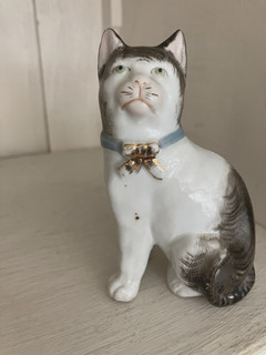 Antique Staffordshire Cat Figurine