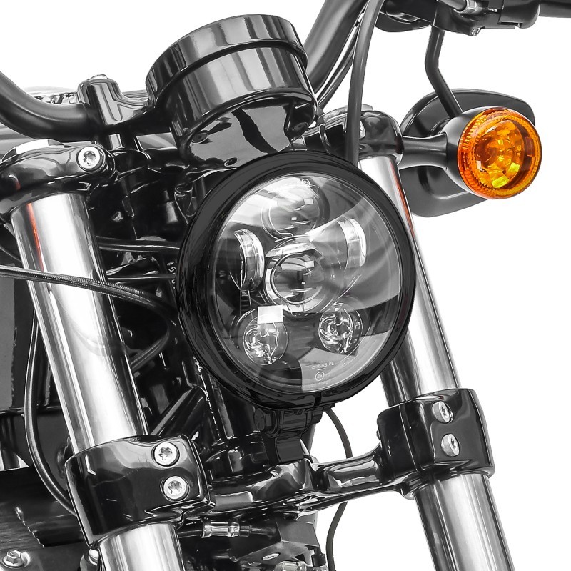 Wisamic Phare de moto LED de 14,6 cm avec halo DRL compatible avec Wisamic Phare de moto LED de 14,6 cm avec halo DRL compatible avec