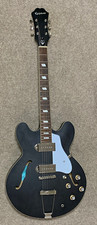 Epiphone Casino Worn Ebony Semi-Hollow Electric Guitar 6-String RH 22-Fret Black