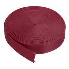 Flat Nylon Webbing Strap 1 Inch 20 Yards Burgundy for Backpack Luggage-rack