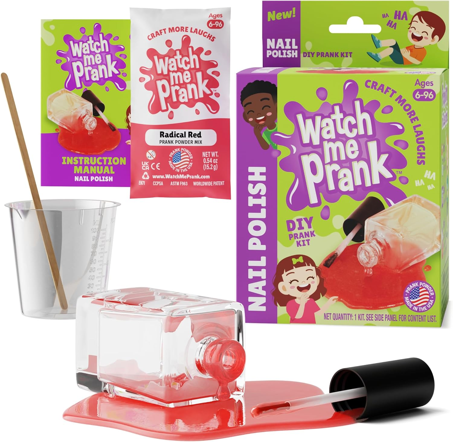 Fake Nail Polish Spill Prank Kit DIY Gag Gift for Jokes & Party Tricks-image