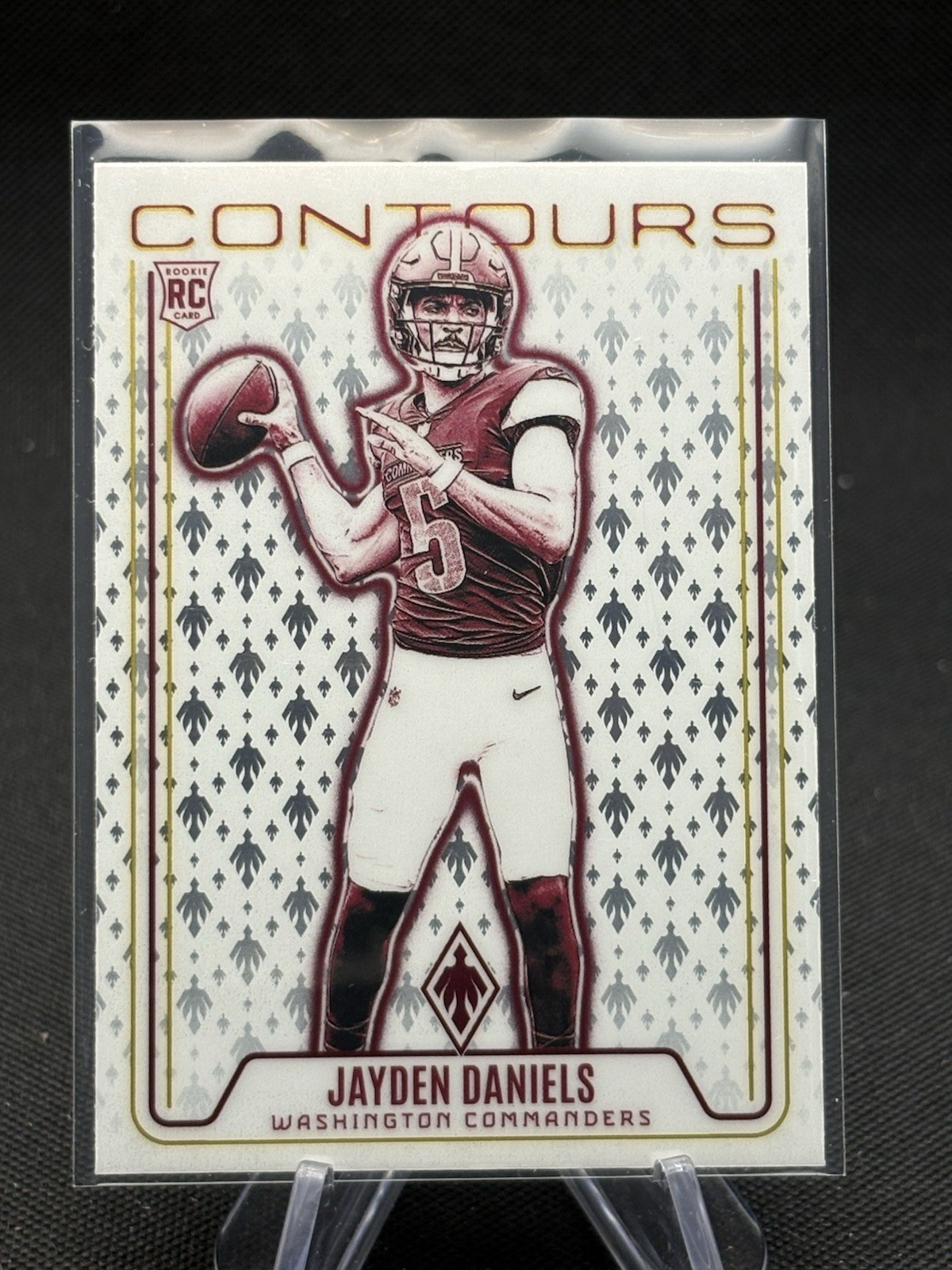 Jayden Daniels RC 2024 Panini Phoenix Contours #CON-JDS Commanders Rookie