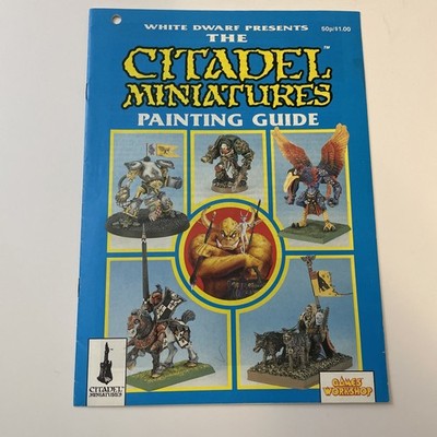 1989 Games Workshop Citadel Miniatures Painting Guide Blue Cover 15 Pg Softcover