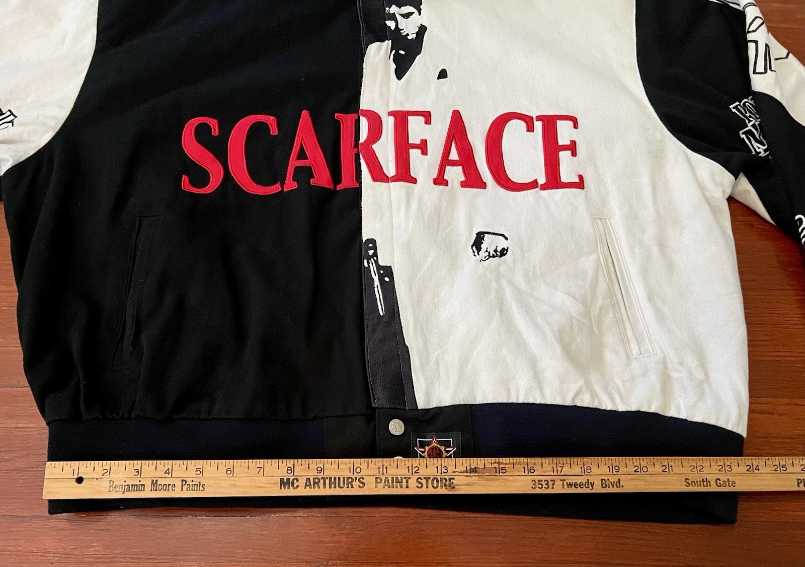 Vintage JH Jeff Hamilton Scarface Canvas Jacket Adult 4XL Read Description