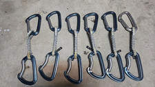 Lot of 6 Black Diamond Alpine/Sport Climbing Quickdraws - Dogbones Carabiners