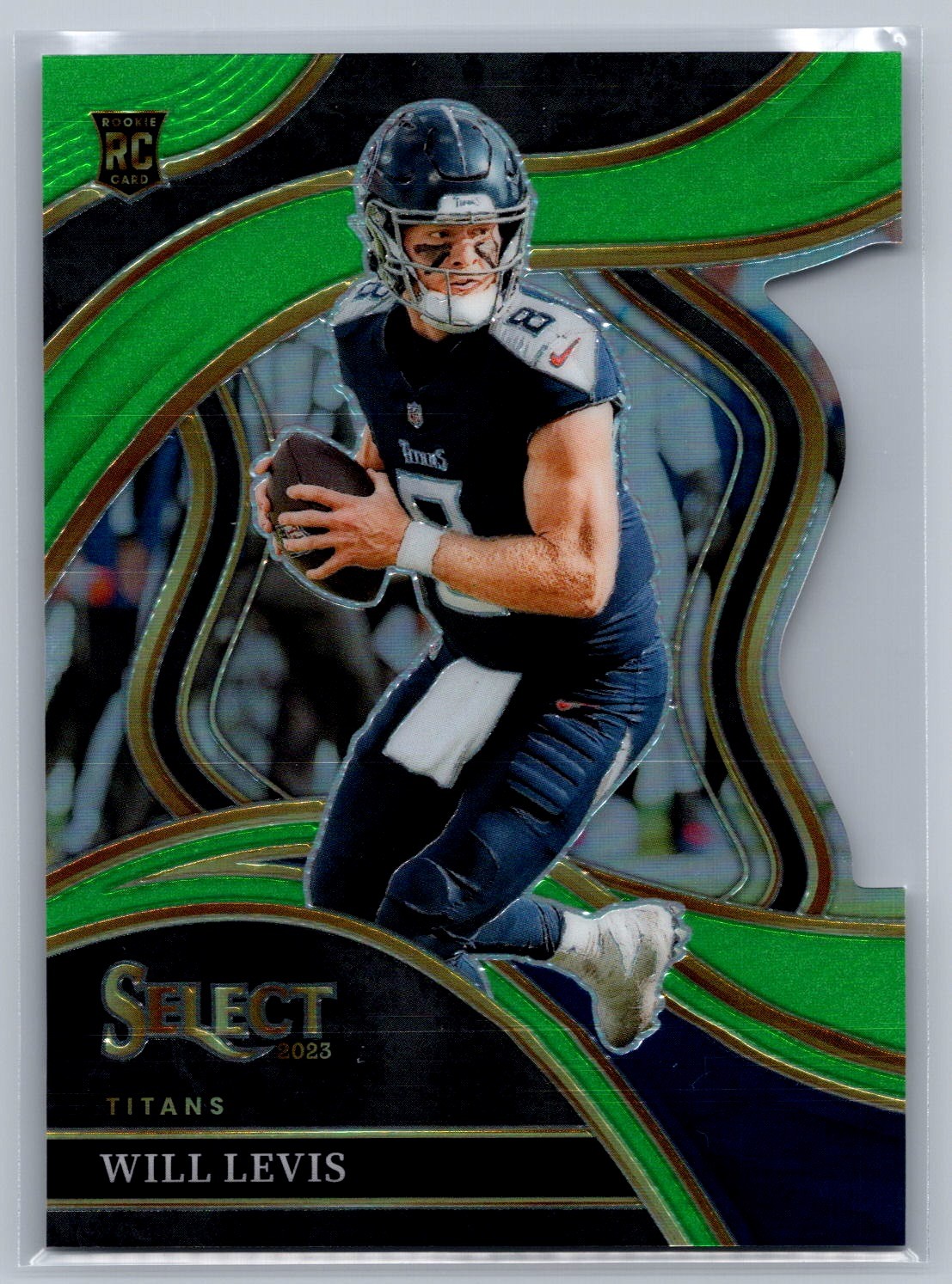 Will Levis 2023 Select Rookie Club Neon Green Die Cut /499 #206