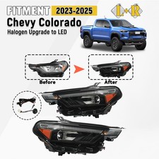 For 2023-2025 Chevy Colorado Halogen Upgrade To Led Headlights Pair Left+right