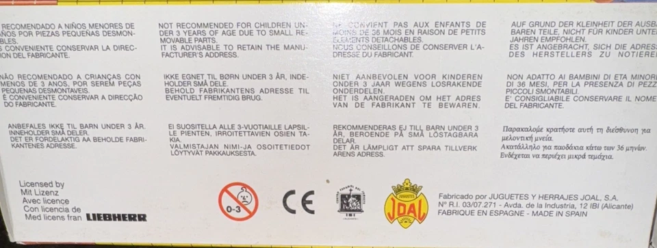 Joal 263 1:50 Scale Articulated Wheel Loader Liebherr L564 Die-Cast Metal - Image 4 of 4