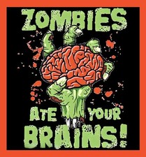 Zombies Ate Your Brains! Dead Bones Halloween Refrigerator MAGNET