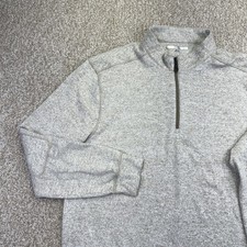 Greg Norman 1/4 Zip Pullover Sweater Mens Size XL Beige Heather Long Sleeve