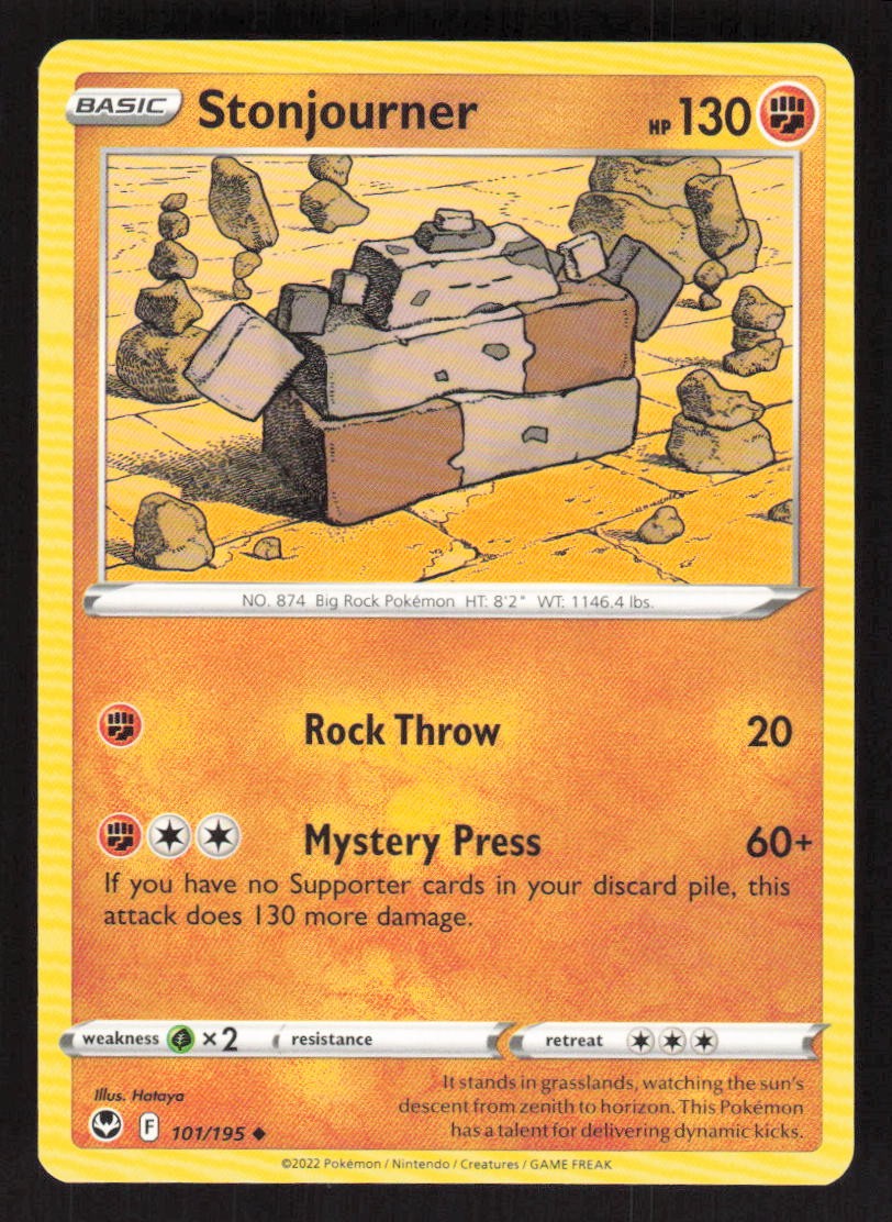 2022 Stonjourner Silver Tempest 101/195 Pokemon TCG