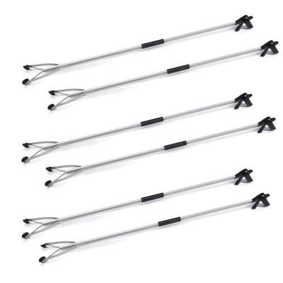 (6 Pack) 60'' G4 DOT Foldable EZ Reacher for Picking Up Trash/Debris While Mowing