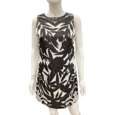 Alice + Olivia Dress Women’s Size 4 Sleeveless Lined Flower Print Black & White