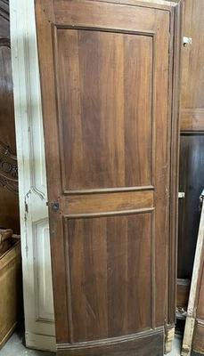 Porte Ancienne Cintré Arrondi Ronde XIXeme Chateau Maison de Maître Bois 1 - Photo 1/4