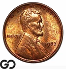 1932 Lincoln Cent Wheat Penny, Choice BU++ RB